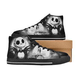 Zapatos personalizados de Pesadilla antes de Navidad para niños y adultos Black Sole