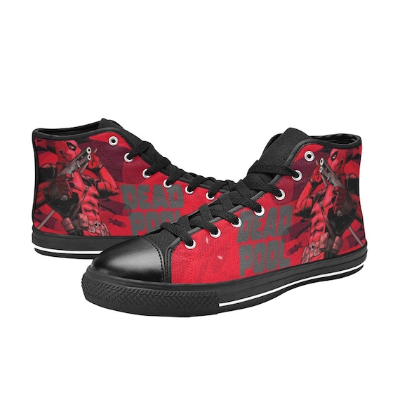 Deadpool Canvas High Top Sneakers Best for Gift Wedding Present and Others Etsy