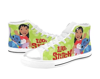 Lilo & Stitch Custom Canvas High Top Sneakers