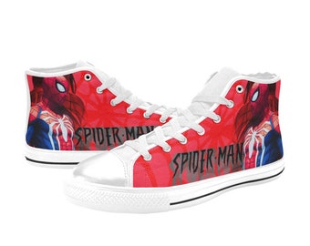 Spiderman Canvas High Top Sneakers Fashion Shoes for Men, Women, and Kids