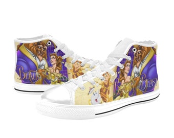 Beauty and The Beast Custom Shoes Sneakers for Adults, Kids, Women and Men