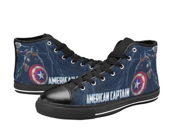 Captain America Custom High Top Sneakers for Fans, Adults, Kids, Women and Men