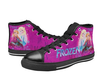 Frozen Anna and Elsa High Top Customized Sneakers, For Kids and Adult