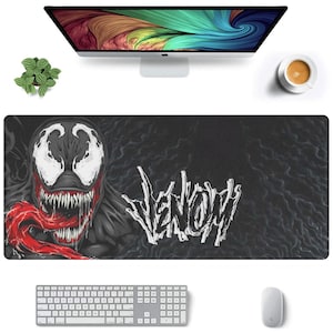 Venom Stitched Edge Mouse Pad: Custom Gamer Desk Mat (35” x 16”)