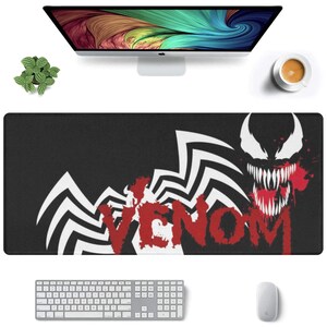Venom Custom Stitched XL Mouse Pad: Gamer Desk Decor (35” x 16”)