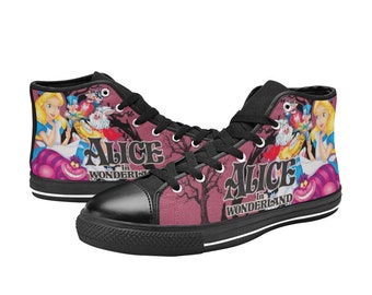 Alice in Wonderland High Top Sneakers Custom Canvas Shoes