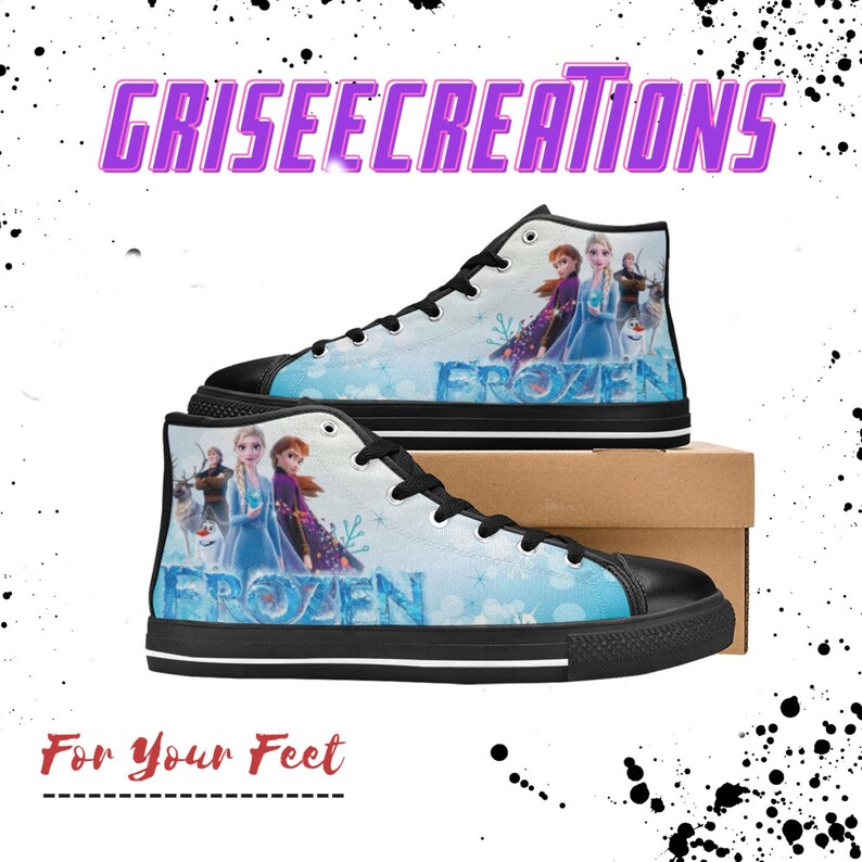 Zapatillas altas personalizadas de Anna de Frozen, zapatos unisex para adultos y niños imagen 8