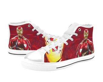 Iron Man Custom High Top Sneakers for Fans, Adults, Kids, Women and Men
