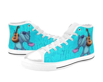 Stitch Custom Canvas High Top Sneakers Unisex Adult and Kids Shoes