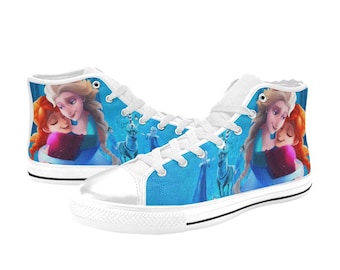 Zapatillas altas de lona de Anna Frozen con diseño personalizado