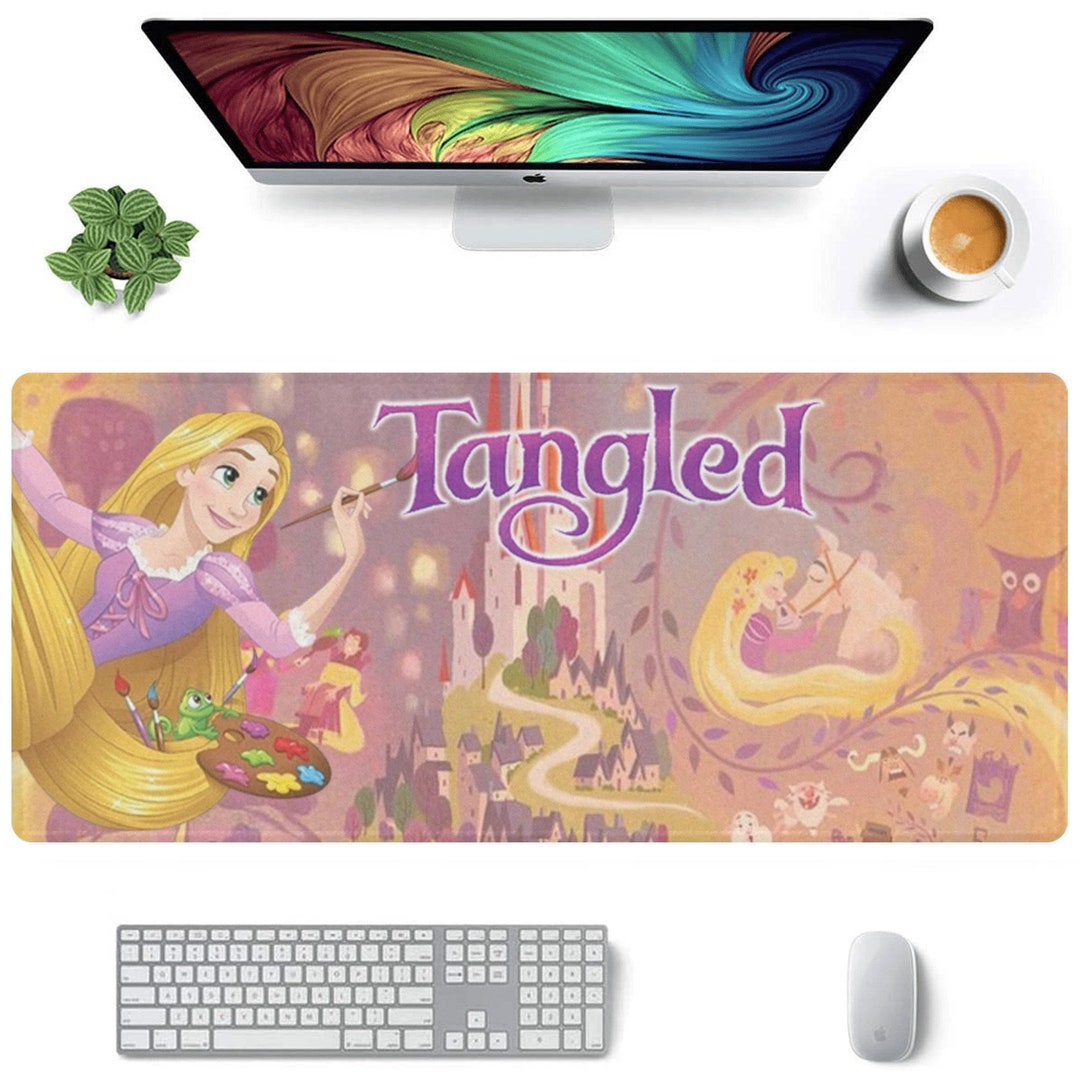 Tangled Mouse Pad: Custom Stitched-edge Polyester Desk Mat (35” X 16 ...