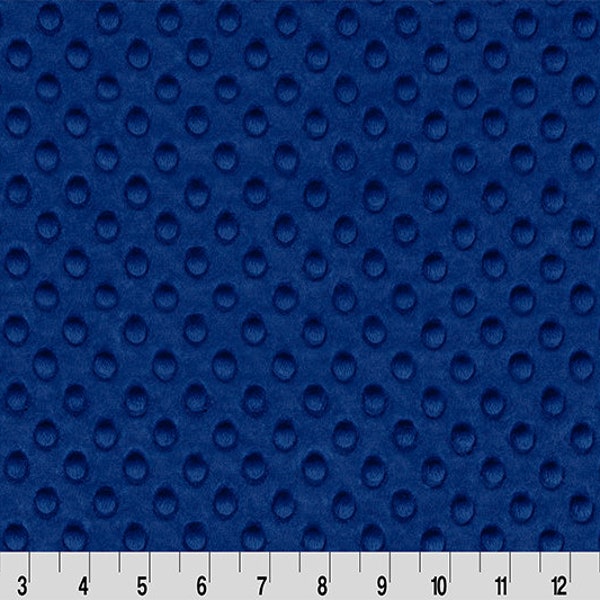 Cuddle Dimple Royal Blue - By the Yard, Shannon Fabrics Minky - Blue Minky Dot  Fabric for Crafts