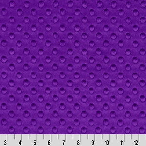 May include: Purple minky fabric with a textured dot pattern.