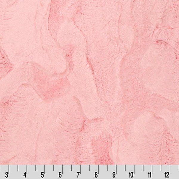 Luxe Cuddle Hide Blush - By the Yard, Shannon Fabrics Minky - Light Pink Fabric - Neutral Minky