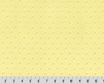 Cuddle Dimple Yellow - By the Yard, Shannon Fabrics Minky - Light Yellow Fabric for Crafts