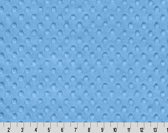 Cuddle Dimple Sky - By the Yard, Shannon Fabrics Minky - Light Blue Fabric for Crafts
