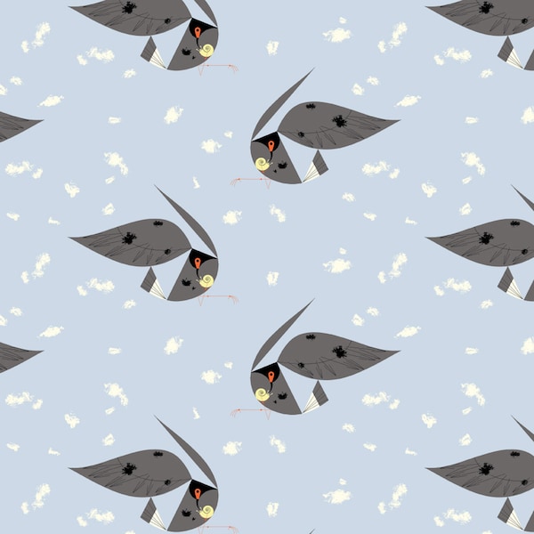 Everglade Kite from Vanishing Birds Collection by Charley Harper for Birch Fabrics - Poplin - BIFCH-238 - 1 yard