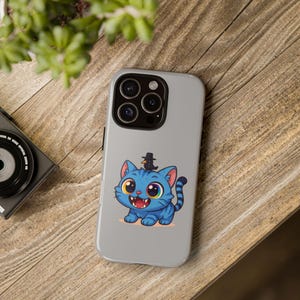 Niebieski Tygrys i Trójoki Ptak Twardy Telefon Etui Kpop Demon Hunters Fan Art Urocze Ochronne Etui dla Fanów Kpop