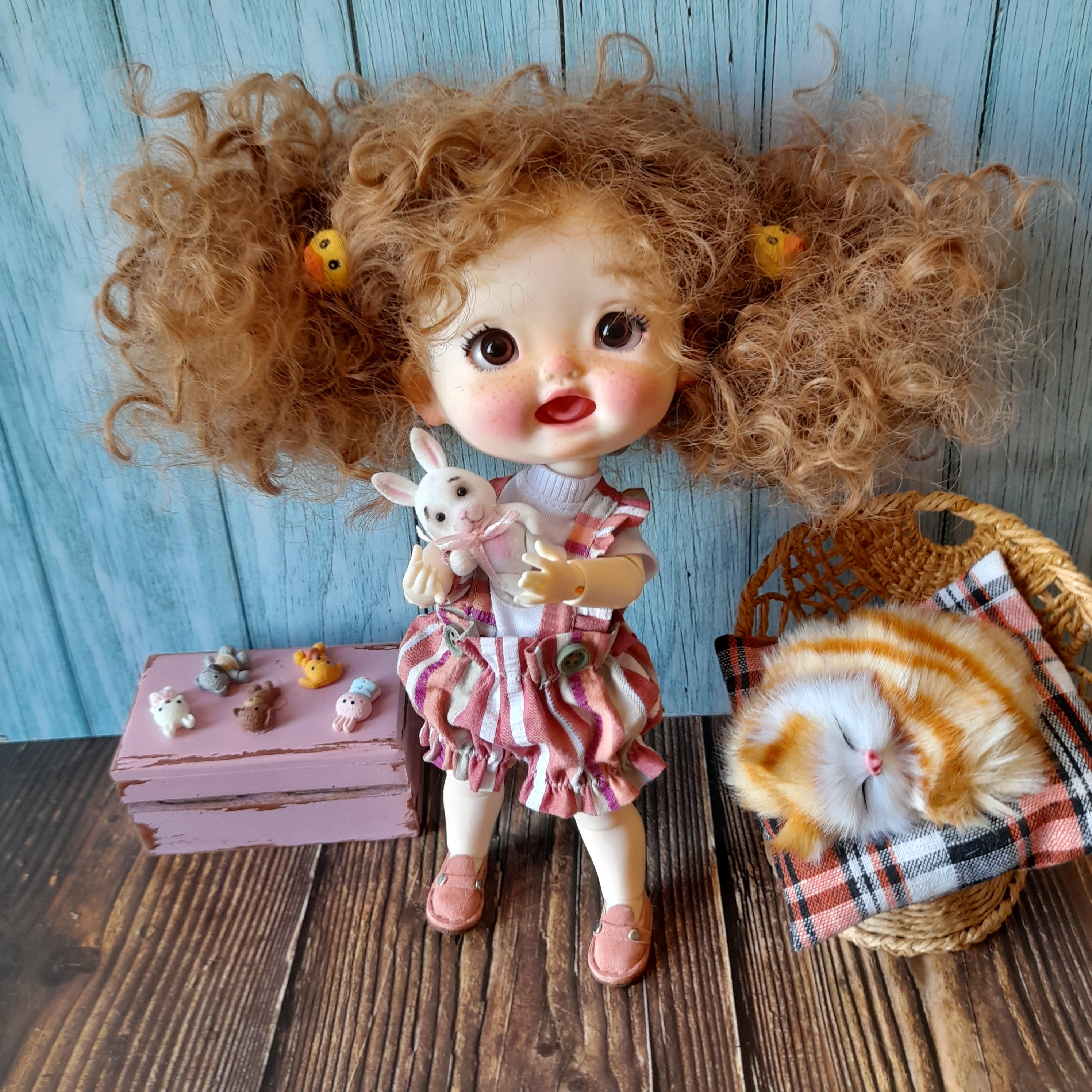 IN STOCK Doll bjd OOAK  with full set of clothes 1/6 (10 inches/ 25cm)
