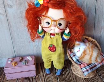 В НАЛИЧИИ Кукла Qbaby (подвижные глазки) bjd OOAK 23 см с полным комплектом одежды