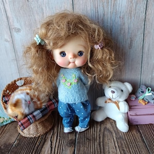 IN STOCK Doll  Qbaby bjd OOAK 1/6  23 cm with full set of clothes