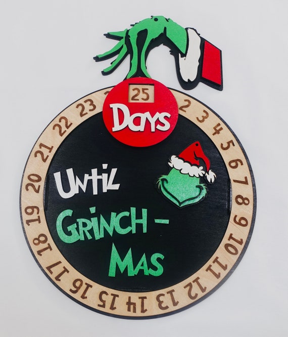 The Grinch Countdown Days Until Grinchmas Christmas Mr Grinch Sign