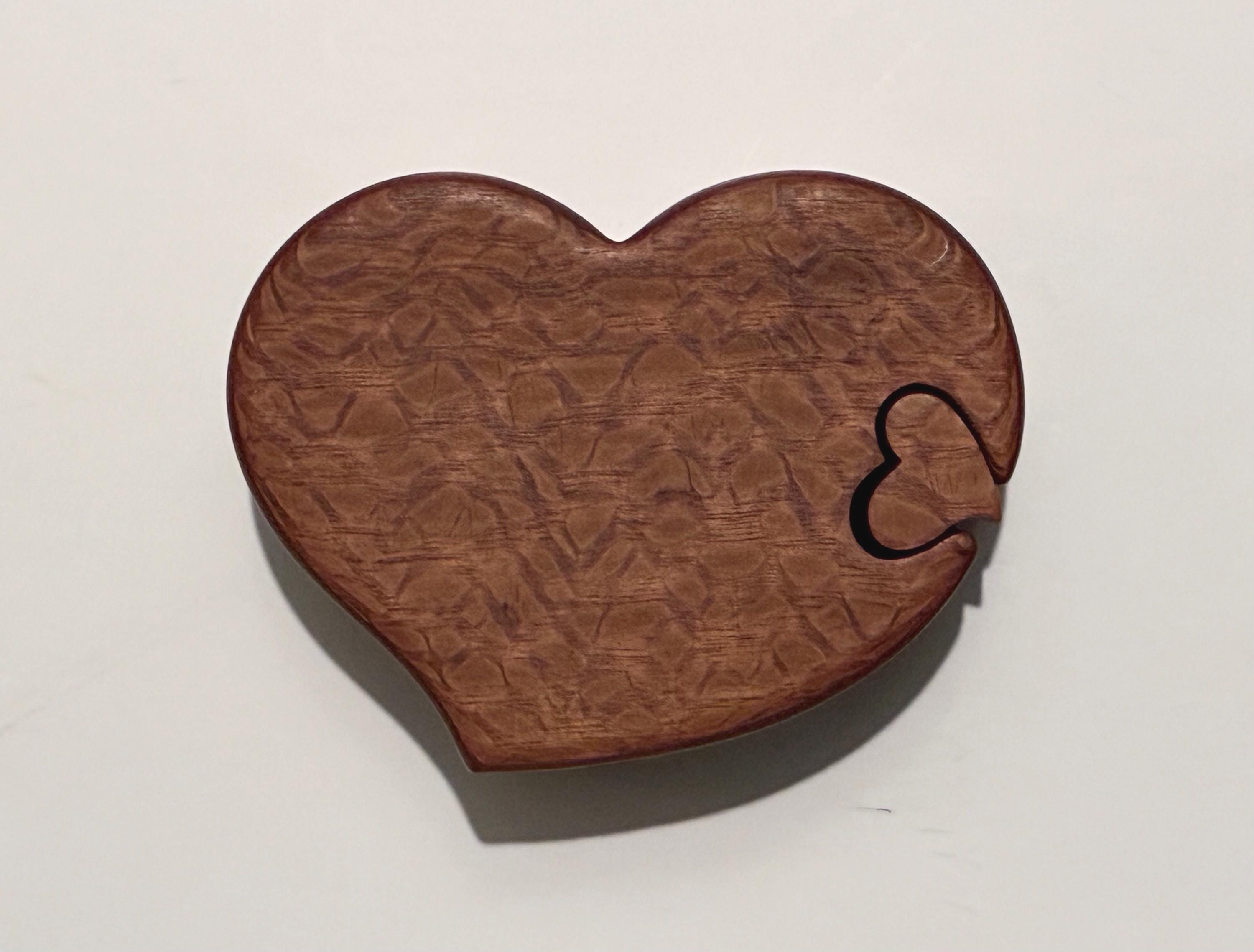Paul Yacoe Wooden Heart Puzzle Box | Heart Puzzle Box | Heart Ring