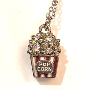Popcorn Pendant - Popcorn Necklace with Chain