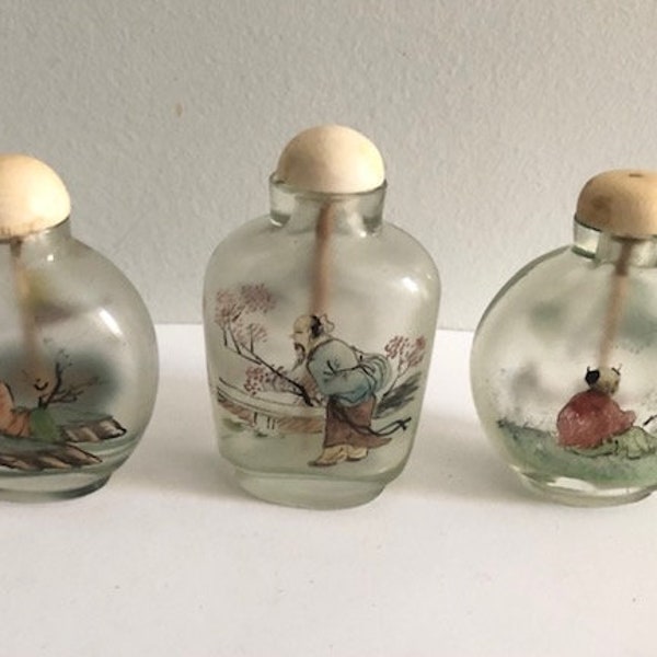 Vintage Snuff Bottle Etsy
