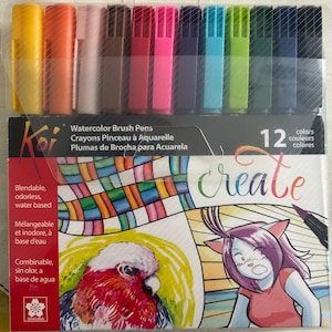 Sakura Koi Watercolor Brush Pens | Sakura Koi Set of 12 Watercolor Brush Pens | Sakura Brush Pens