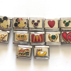 Disney Italian Charms | Mickey Mouse Italian Charms | Minnie Mouse Italian Charms