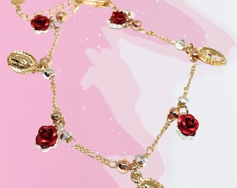 Virgen Mary Gold Plated Bracelet