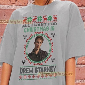 Maglietta Drew Starkey Tutto ciò che voglio per Natale è la maglietta Drew Starkey Felpa Maglione Maglietta in cotone Maglietta Unisex Abbigliamento grafico Maglietta