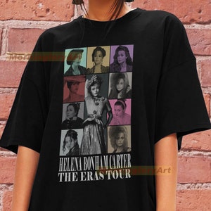 Helena Bonham Carter Tour Camicia Felpa Maglione T-shirt in cotone Tee Abbigliamento grafico unisex Tee PD02