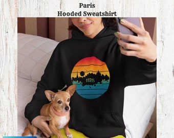 Paris Hoodie, Paris Fan Hoodie, Paris Vintage Inspired Hoodie, Paris Retro Inspired Hooded Sweatshirt- Unisex Heavy Blend™ Hooded Sweatshirt