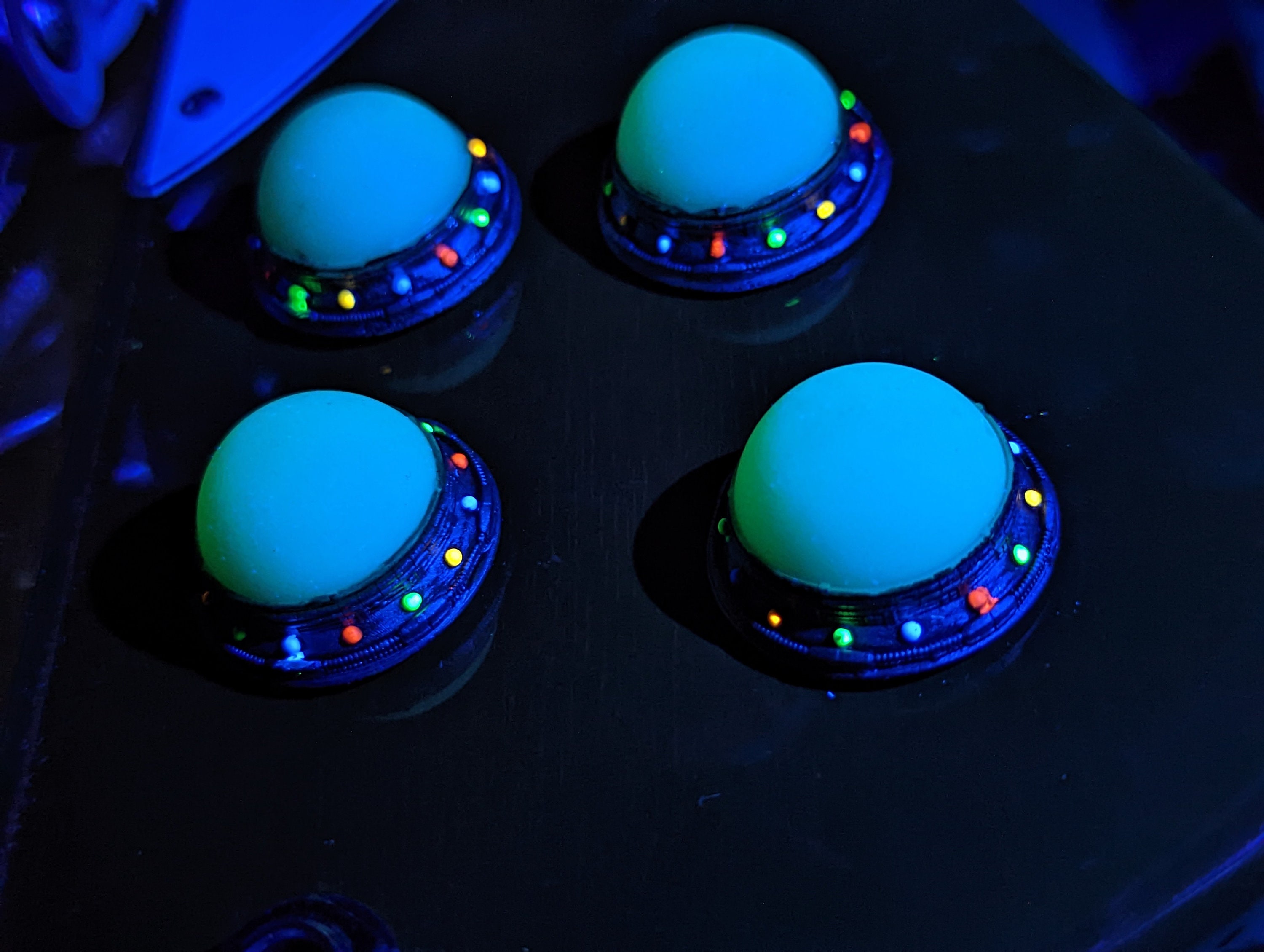 UFO Guitar Knobs Glow in the Dark and UV Lit Etsy Canada