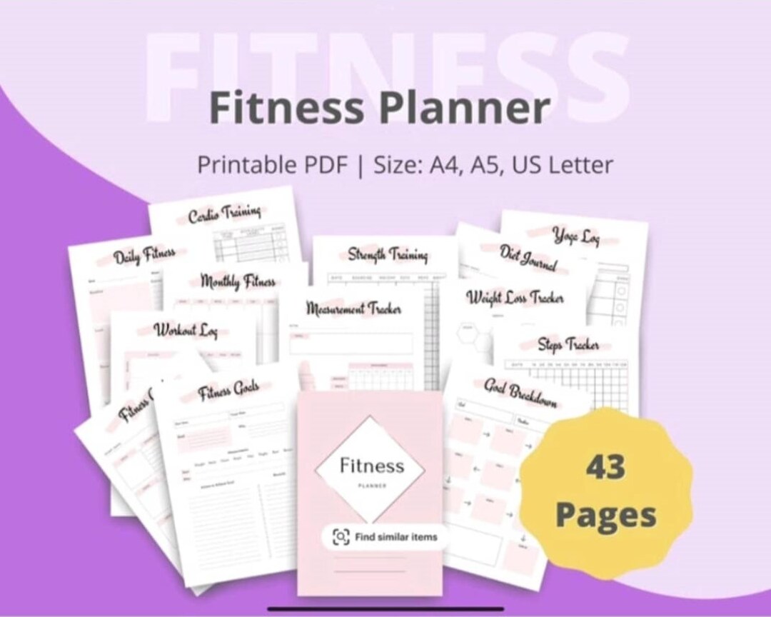 Goodnotes Notability Fitness Planner Journal Weight Loss Etsy