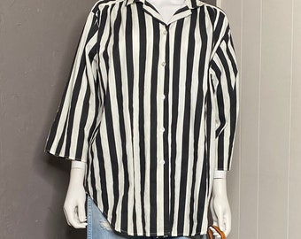 1970’s Black and White Striped Shacket