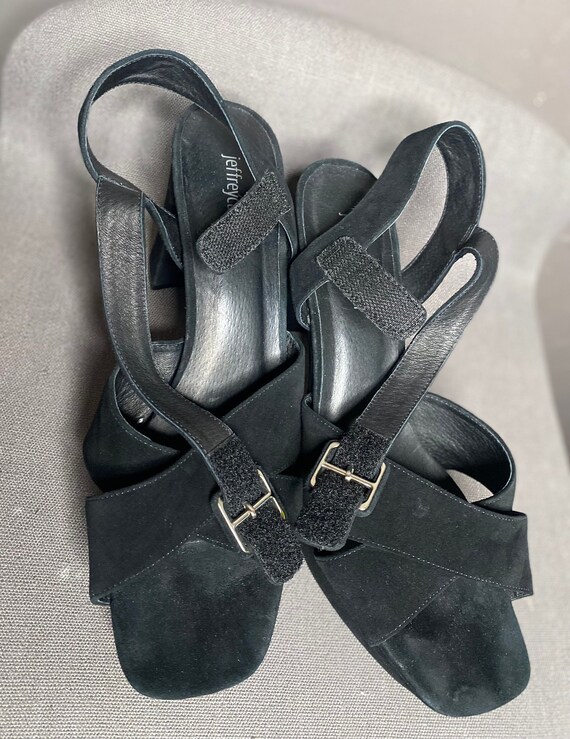 Black Suede Platform Sandals by Jeffrey Campbell … - image 10