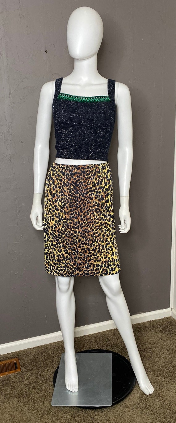 1960’s Leopard Print Slip Skirt from Levoy's size 