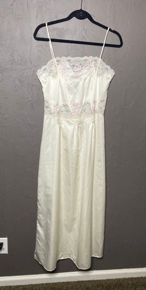 1980's Long Embroidered Slip Dress from Laura Ada… - image 9