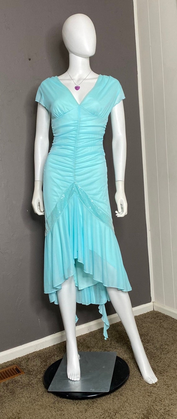 Y2K Turquoise Dress by Ruby Rox size Medium Y2K Fa