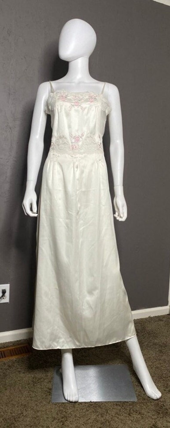 1980's Long Embroidered Slip Dress from Laura Ada… - image 1