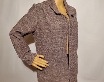 70s Womens Brown Polyester Blazer Size M RN 57597 by Blair