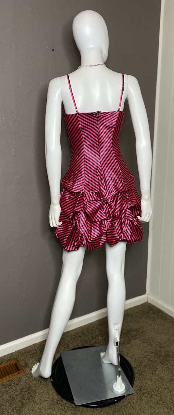 Y2K Pink and Black Bubble Hem Mini Dress size XS/… - image 7