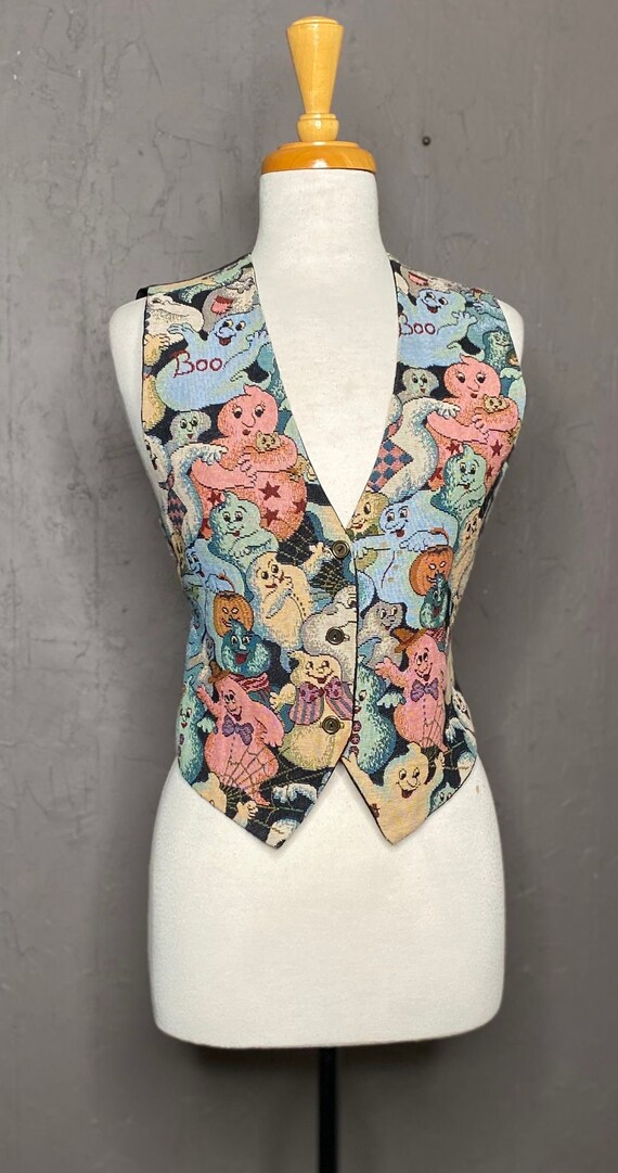 Vintage 1980's Ghost Tapestry Vest from Paul Harri