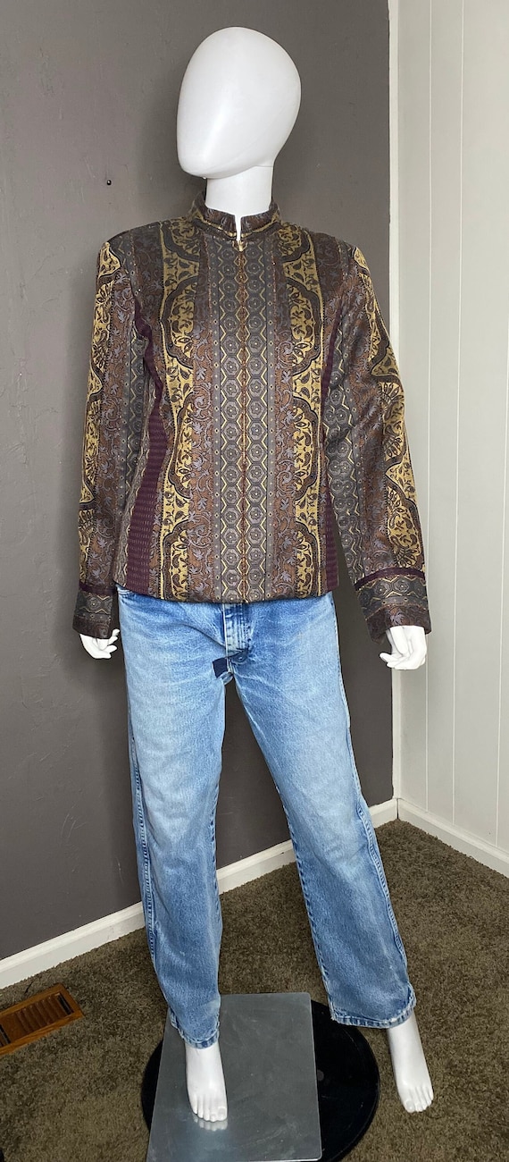 Vintage Brown Tapestry Jacket by Coldwater Creek f