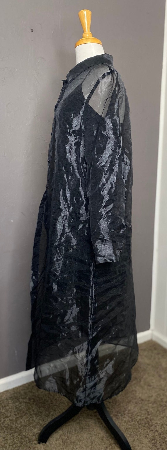 1980's-90's Black Organza Duster from Fashion Dov… - image 2