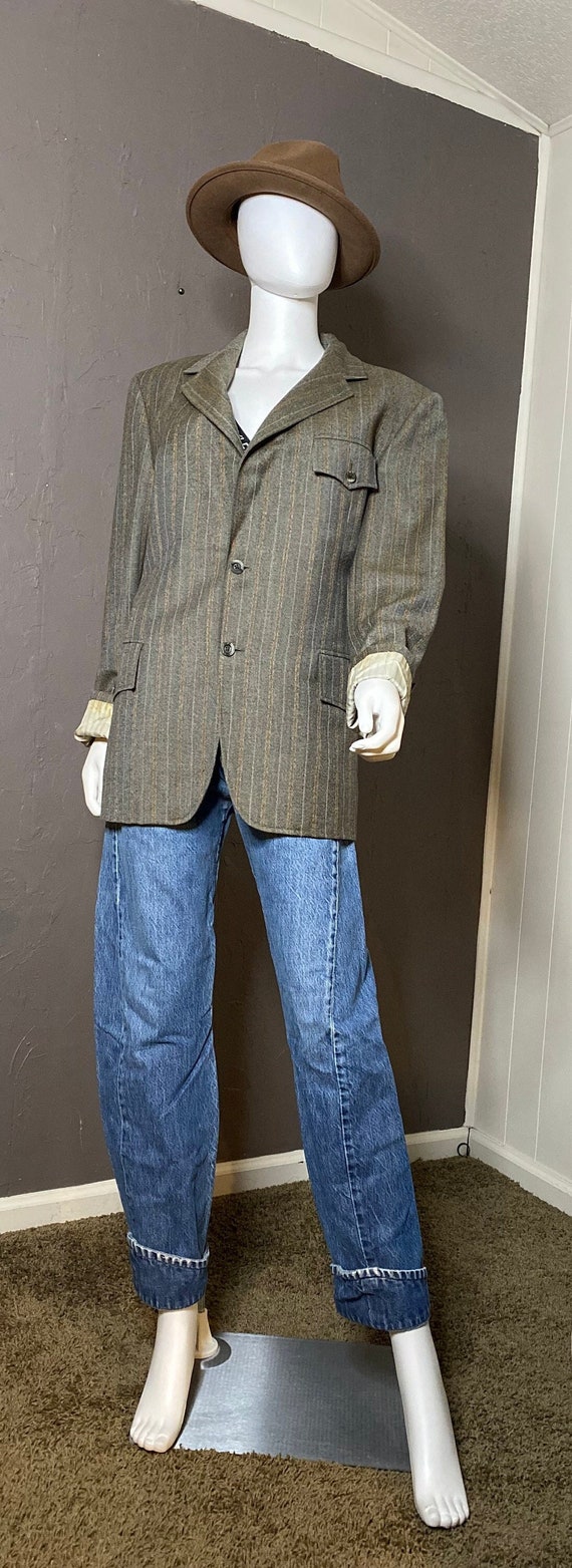 60s Tweed Striped Mod Men’s Blazer Sterling & Hunt