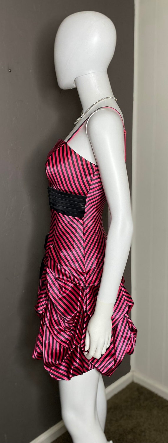 Y2K Pink and Black Bubble Hem Mini Dress size XS/… - image 6
